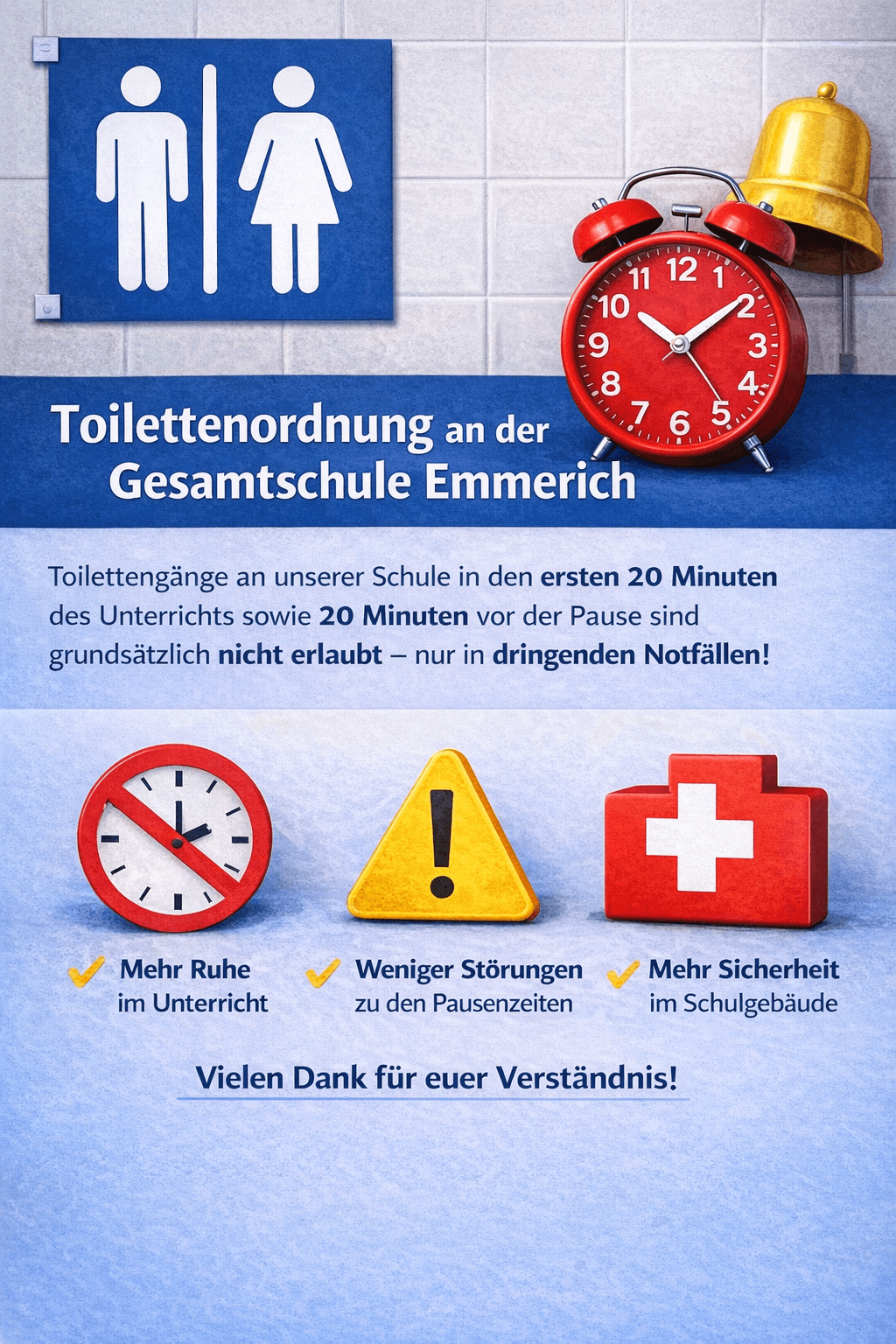 Toilettenordnung an der Gesamtschule Emmerich